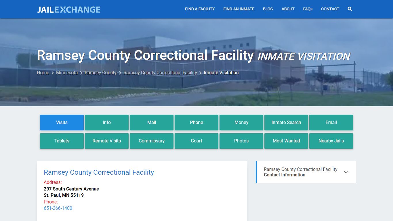 Inmate Visitation - Ramsey County Correctional Facility, MN - Jail Exchange